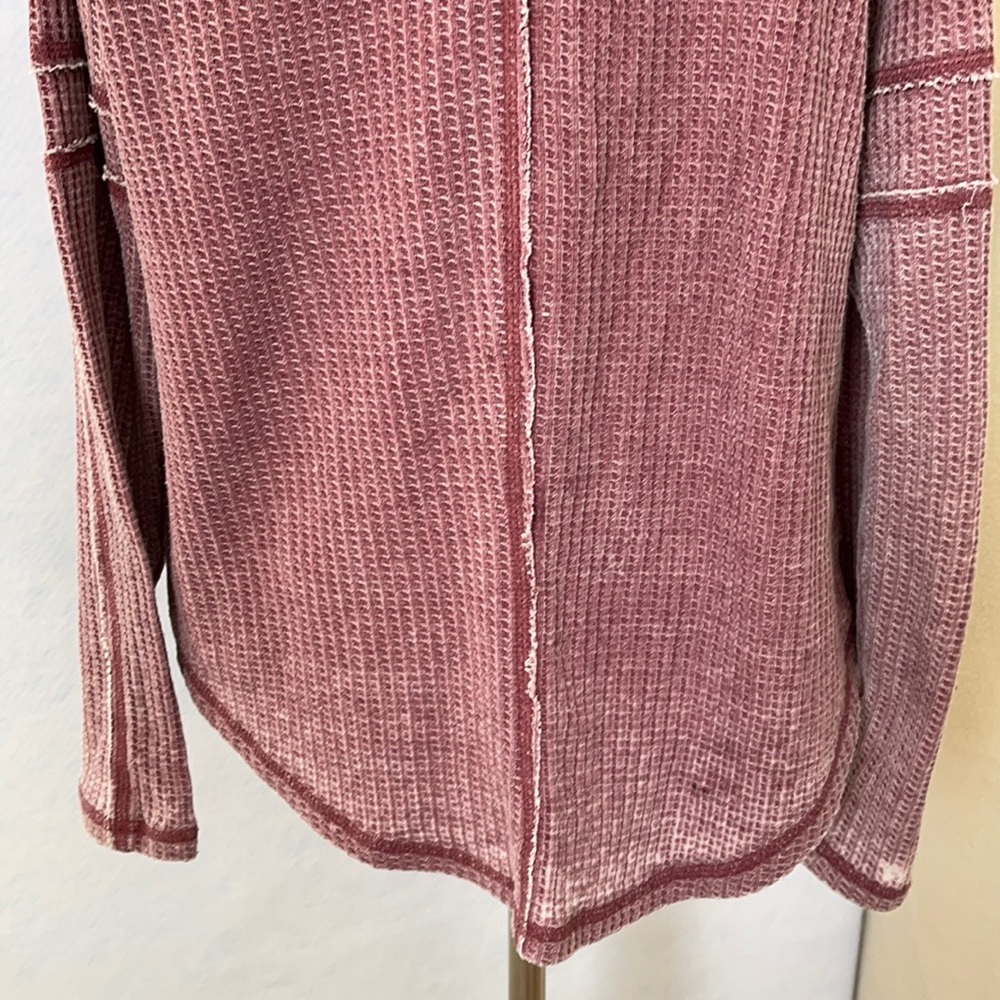 American Rag Thermal Ribbed Long Sleeve Rag Shirt - Picture 8 of 12